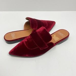 Franco Sarto | Palmer Red Velvet Pointed Toe Mules